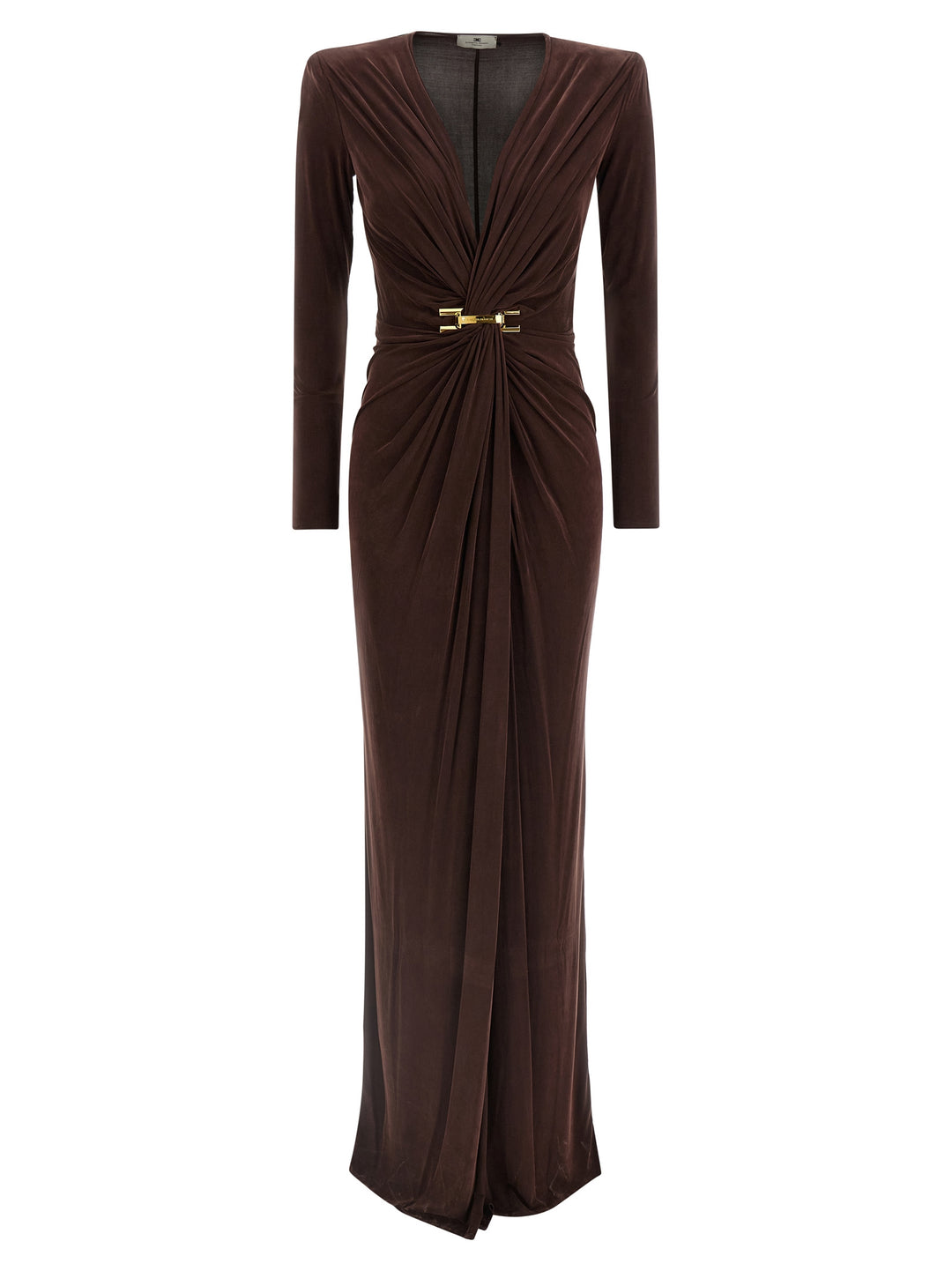 Elisabetta Franchi Red Carpet Dresses - Brown | 99a328bf84543204e00e8dfa1e2b4997d756dc46