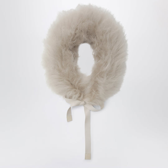 Ivory Shearling Collar