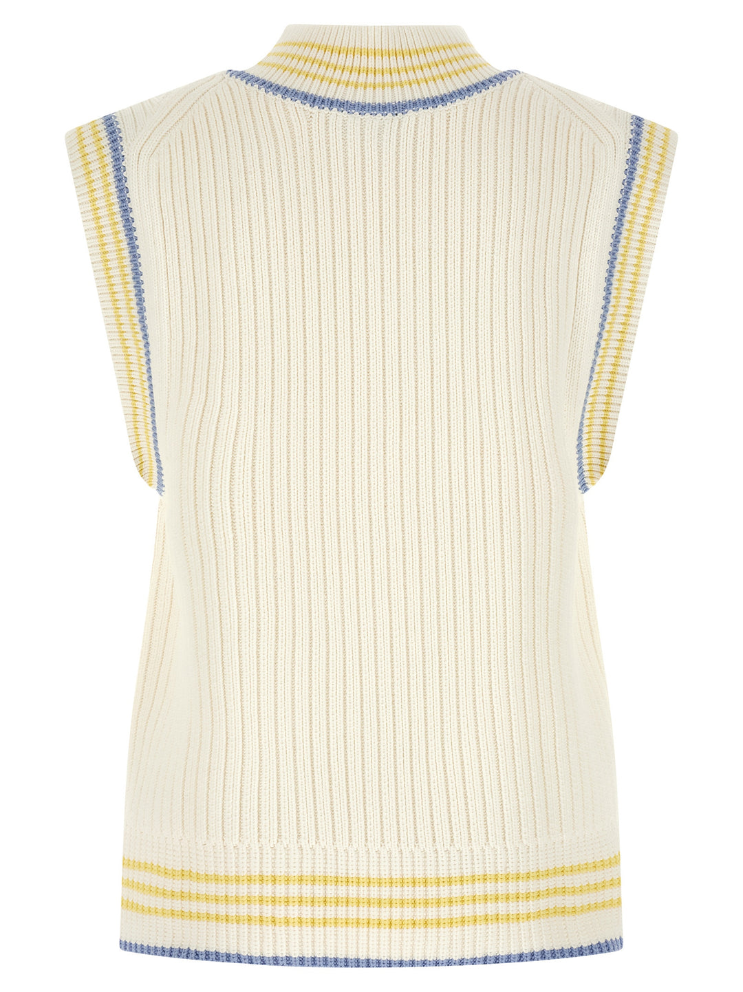 Lacoste Thick Knit Vest Gilet - White | 0a389085ce21c07c51ad9a67df1cfa6aac8e0300