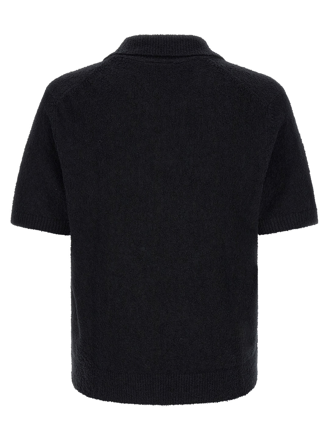 Lacoste Bouclé Knitted  Shirt Polo - Black | 0ba43b9cb39517361de90f72706e70254a7826ff