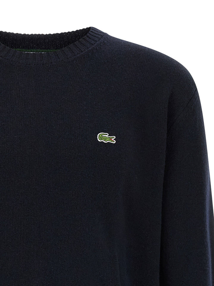 Lacoste Logo Patch Sweater Sweaters and Cardigans - Blue | 2c50cd7f5ff6a46c945b114e9c011e16c65797f9
