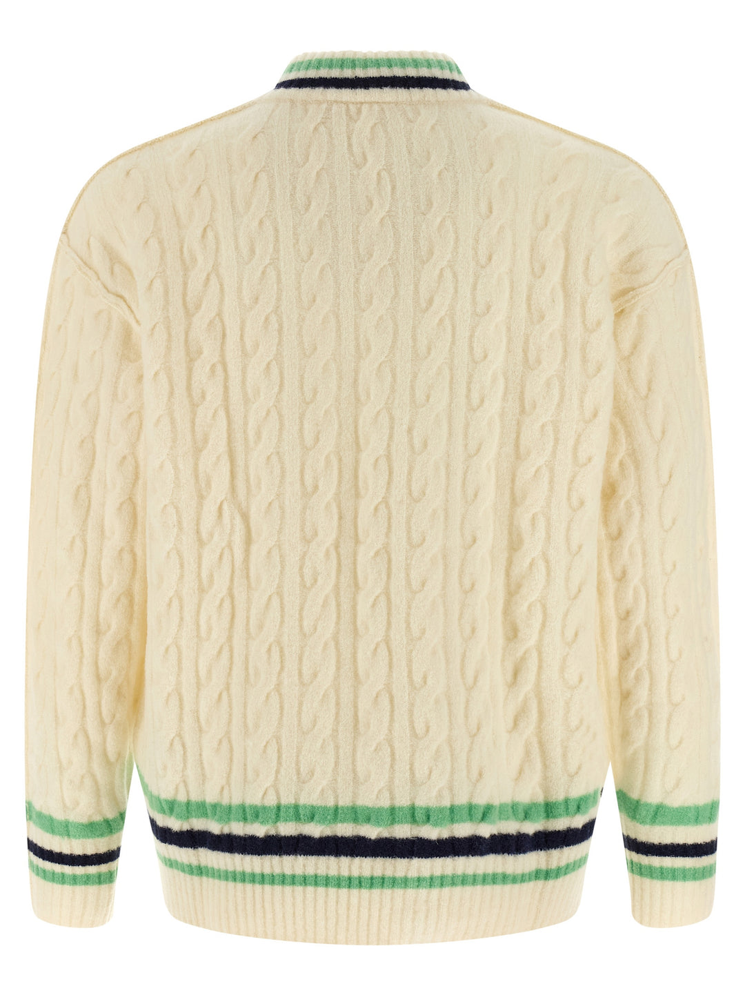 Lacoste Braided Wool Sweater Sweaters and Cardigans - White | 5cb1411fb5c67475756cdab38f58a3586f033672