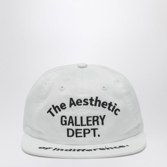 White Baseball Cap With Logo Embroidery