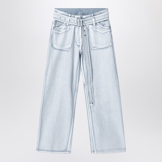 Denim Trousers With Matching Adjustable Belt
