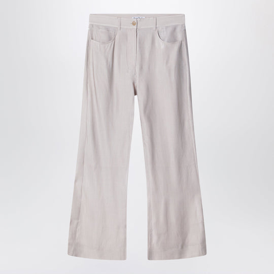 Casual Check Trousers Beige Multi