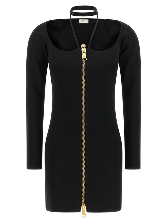 Fabric Stitch Knit Dress Dresses Black