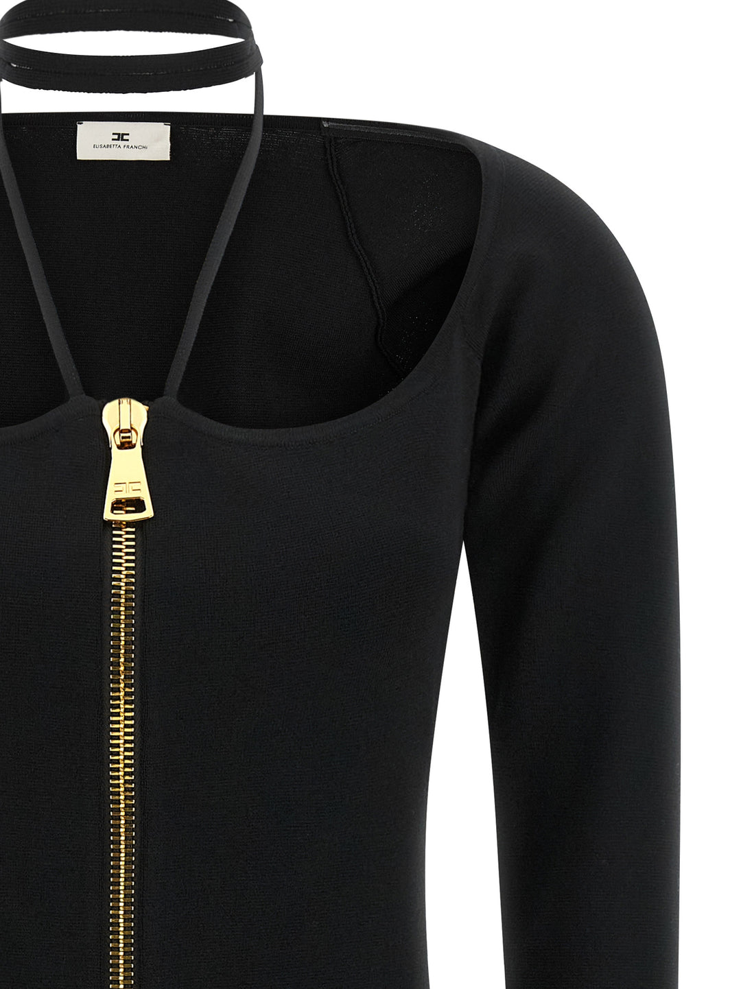 Elisabetta Franchi Fabric Stitch Knit Dress Dresses - Black | eebacc89a61689167f6ae4657d0892aef013ccea