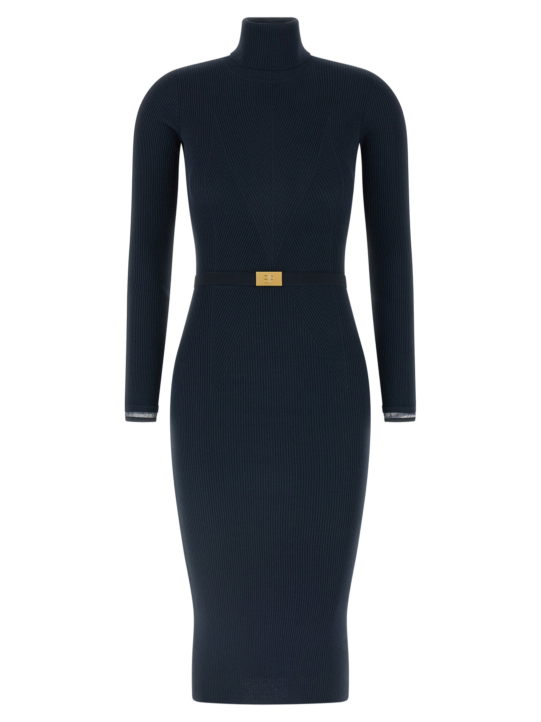 Elisabetta Franchi Logo Belt Dress Dresses - Blue | 63bf45f3ec0eb16a2fe6800f01a49d01c268e69f