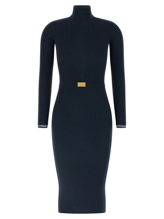 Logo Belt Dress Dresses Blue