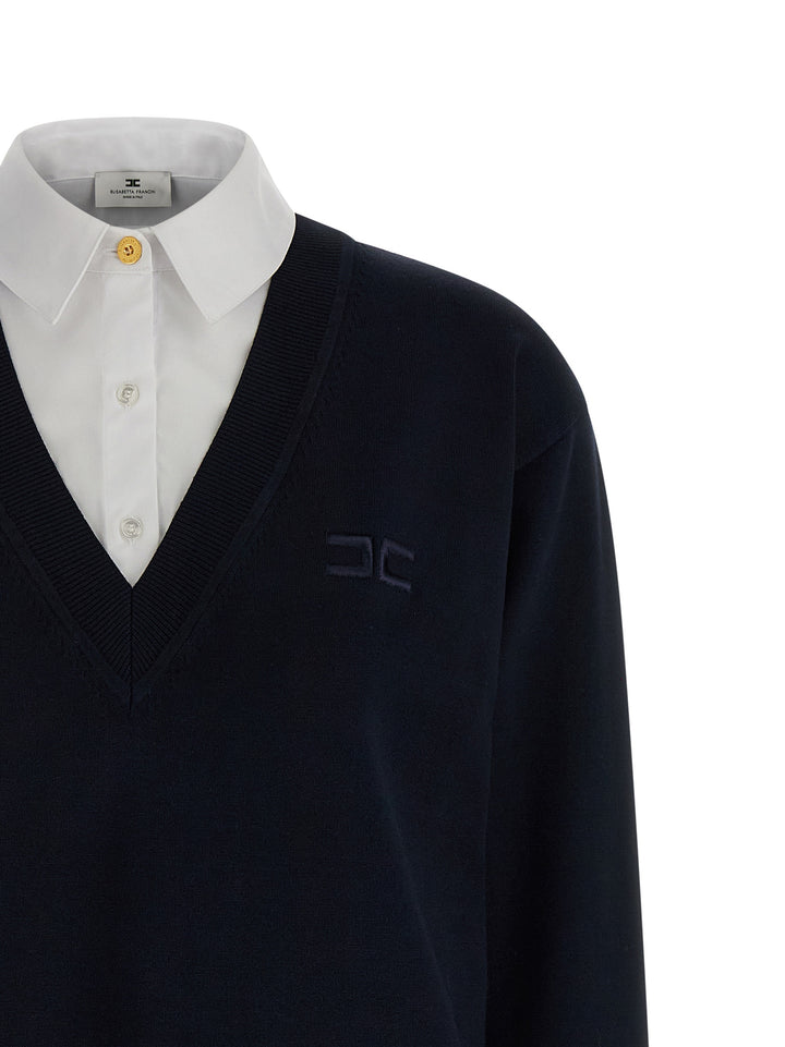 Elisabetta Franchi Multi-Layered Dress Dresses - Blue | f8b154886d24c131bea94291da73ba666ade2c2d