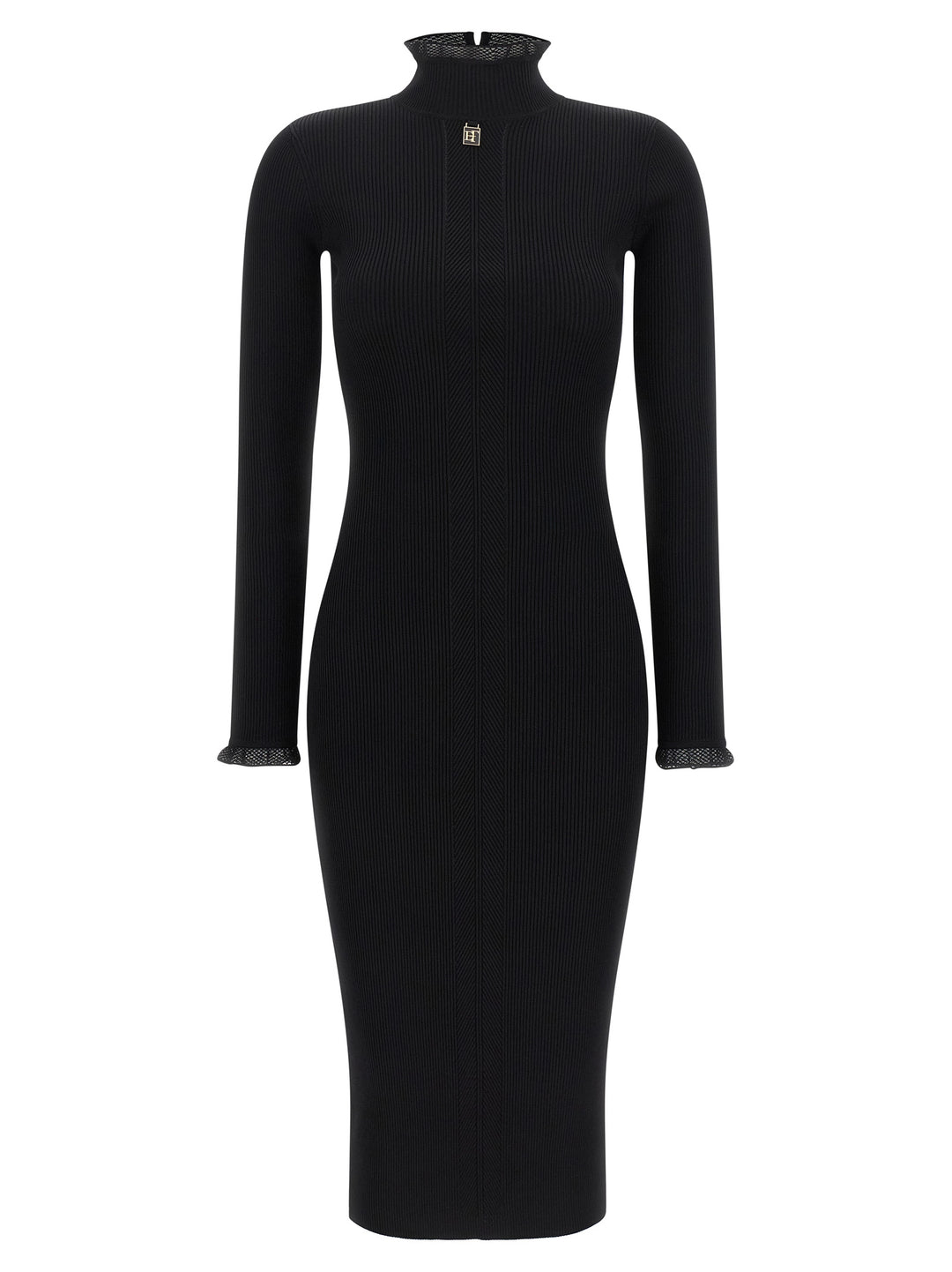 Elisabetta Franchi Ribbed Knit Dress Dresses - Black | ae7ad5775614d7c3b9b2df8d9865d90db6d6c5d7