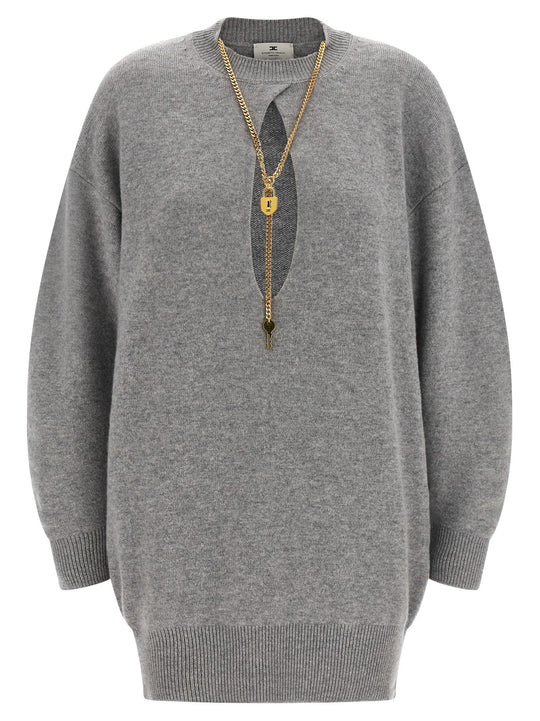Necklace Dress Dresses Gray