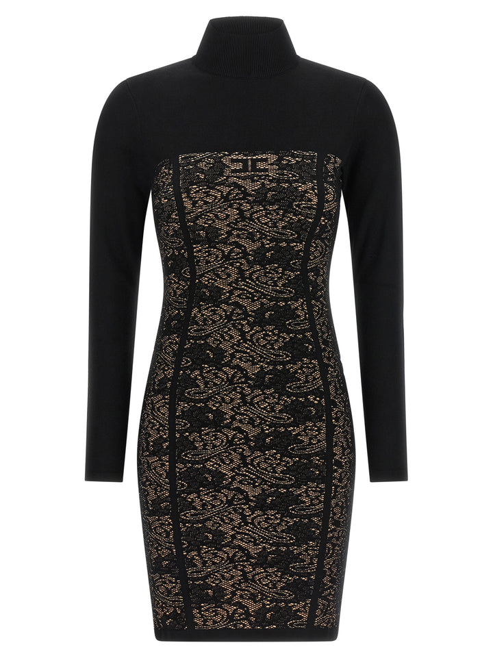 Elisabetta Franchi Jacquard Dress Dresses - Black | 2ffb489e7f5a1bc763017b1c8f335317cc53305f