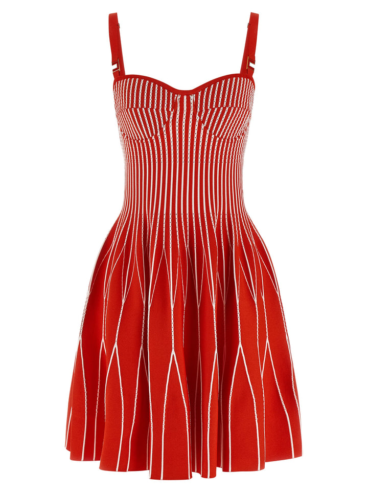 Elisabetta Franchi Knitted Dress Dresses - Red | c6356c445d1918a9d511a92797067698c6d5ff0e