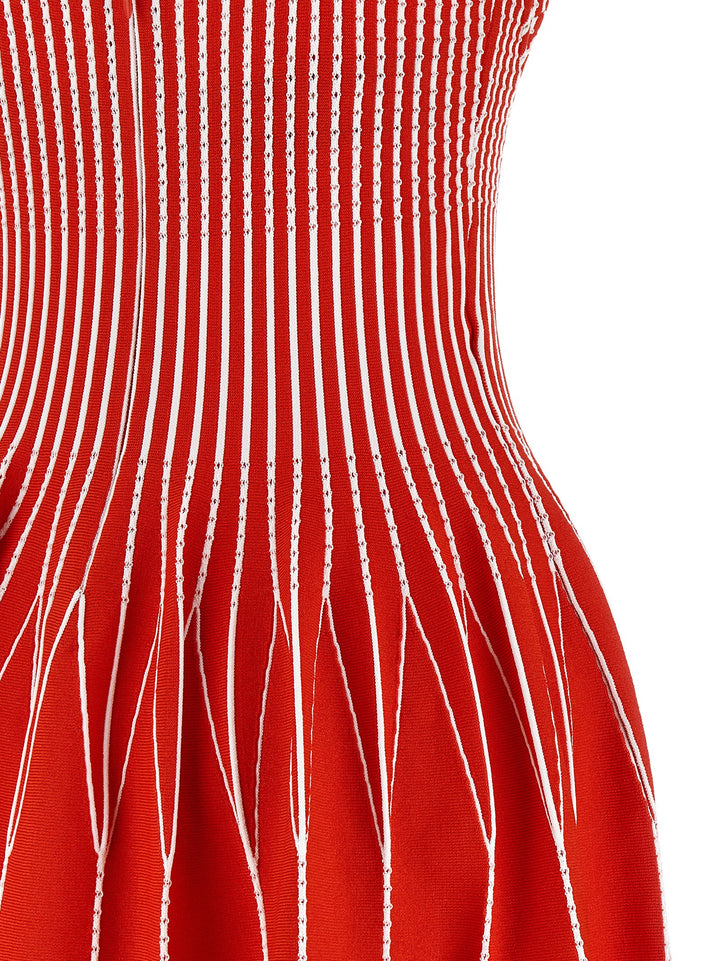 Elisabetta Franchi Knitted Dress Dresses - Red | 51911698c07f57fe7eaa2eeaed1be0c4c177d53d