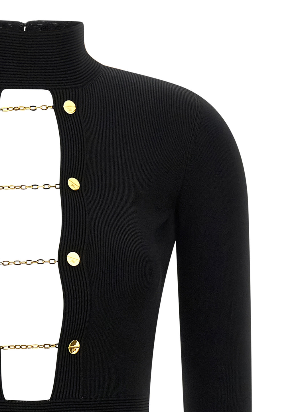 Elisabetta Franchi Red Carpet Dresses - Black | 380d2bf758bc688d0602915c182b98e39cddf060