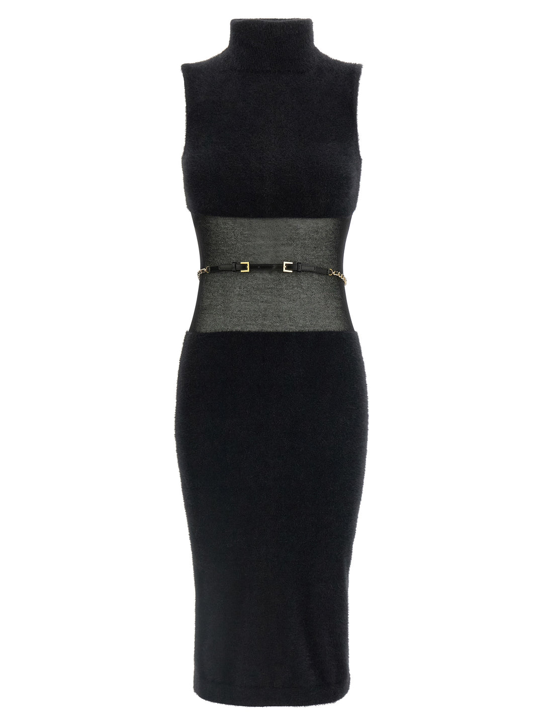 Elisabetta Franchi Gauze Insert Dress Dresses - Black | be9ad052ccb56cc7960fa5d3ffd34580a9ca7a51