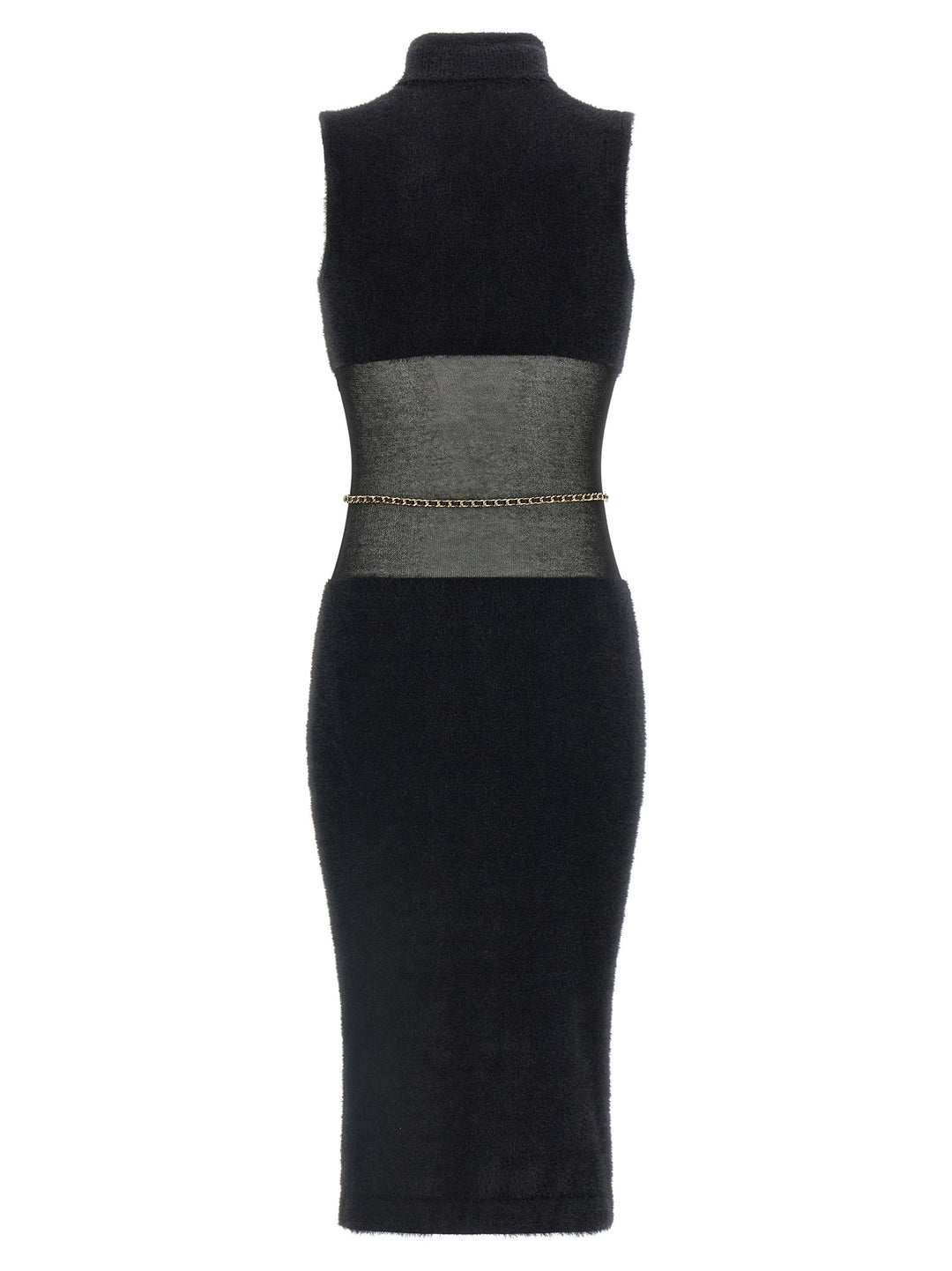 Elisabetta Franchi Gauze Insert Dress Dresses - Black | b1d5dcbcc867a281088841fd332301a3e84722b5