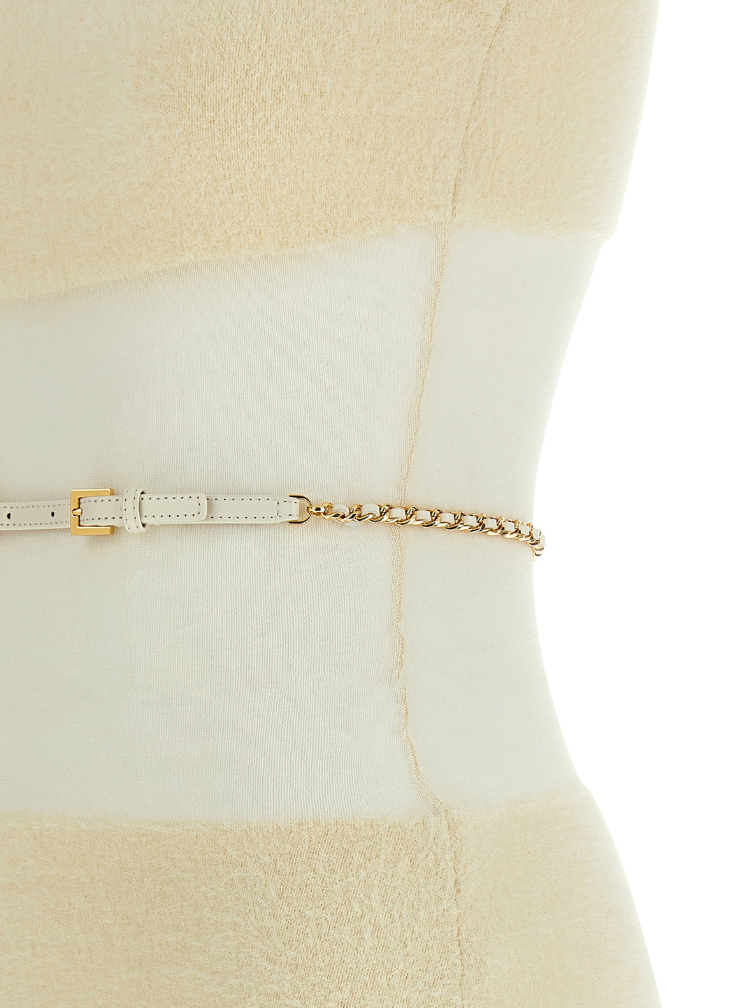 Elisabetta Franchi Gauze Insert Dress Dresses - White | 58e87a8505d4f2ecfa49207551728d36cdedc9b0