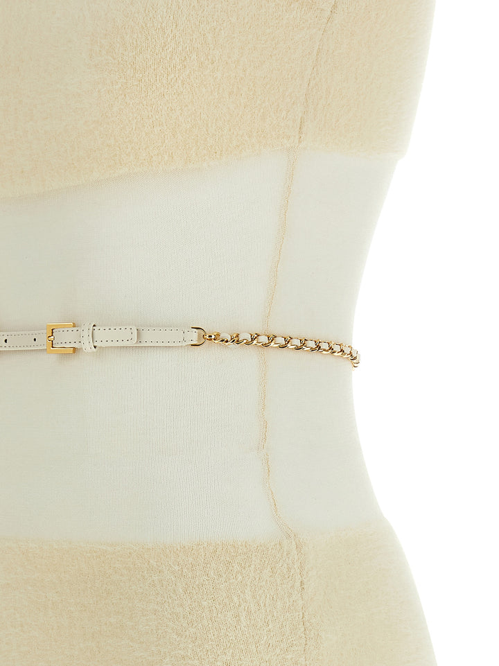 Elisabetta Franchi Gauze Insert Dress Dresses - White | 58e87a8505d4f2ecfa49207551728d36cdedc9b0