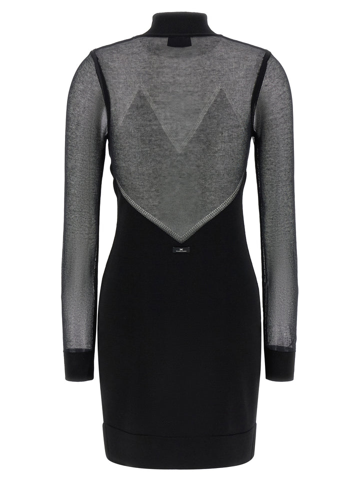 Elisabetta Franchi Dress With Transparencies Dresses - Black | 788014b6973d5b2c23b389e2cf2273313784ec7d