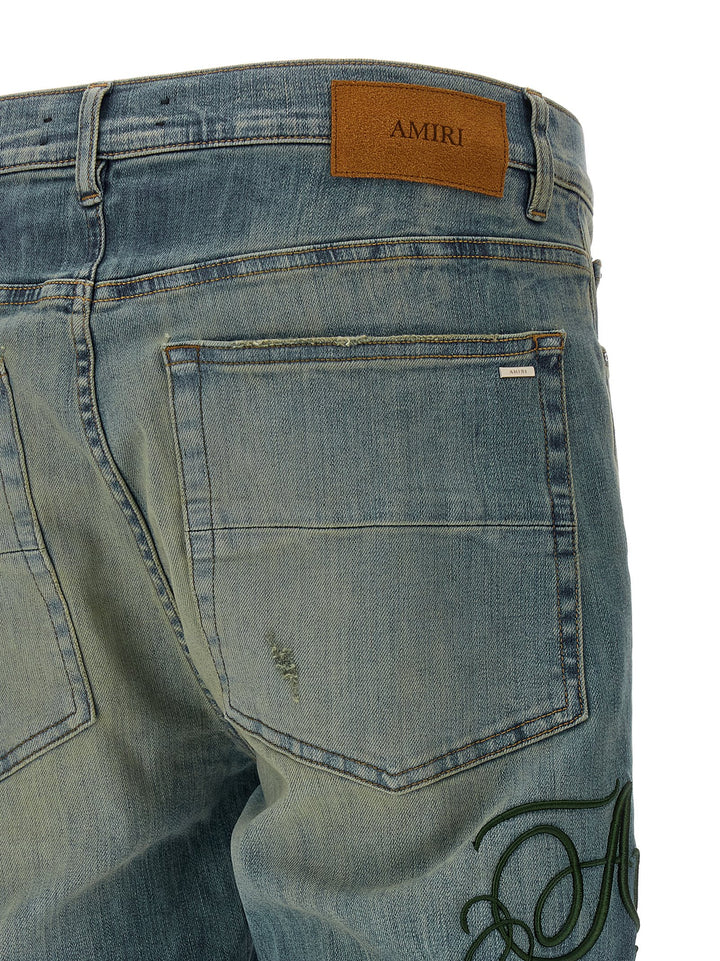 Amiri Amiri Hollywood Mx1 Jeans - Blue | 3e75c56727506c10b83118ee66a77834df3cfff1