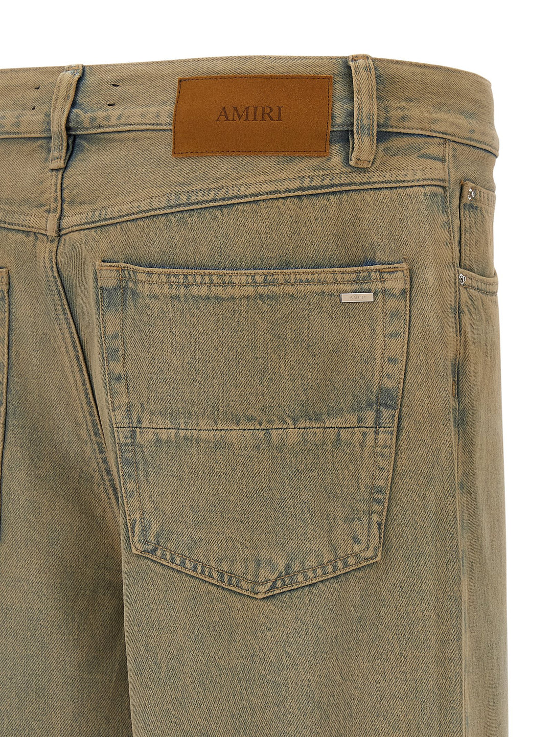 Amiri Wide Leg Jeans - Beige | 373be797da20ea9f6f9f53bf35cd3c2005d2d5e1