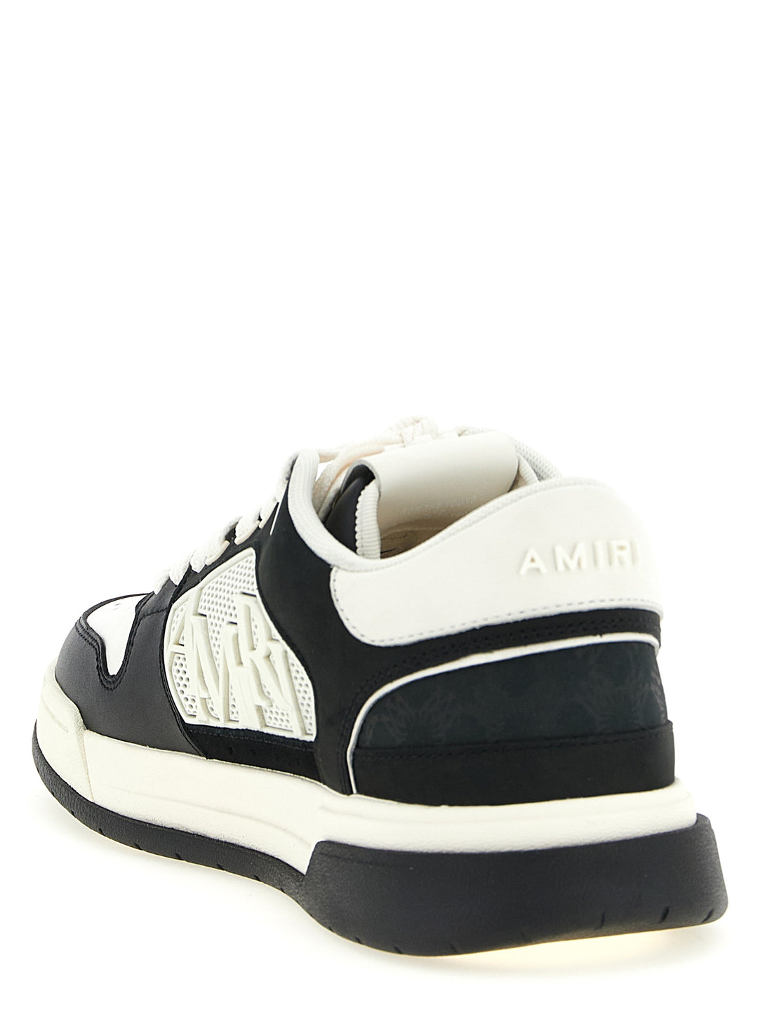 Amiri Ma Quad Debossed Classic Low Sneakers - White/Black | 079fe8997e23c79ced29862ff2716d42e5ae10b5
