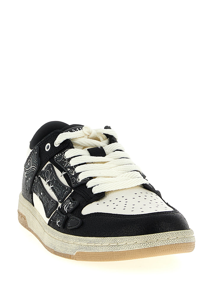 Amiri Bandana Skel Top Low Sneakers - Black | 2297a4bc0edfba6fe892b6f60d76ea0a330d40c8