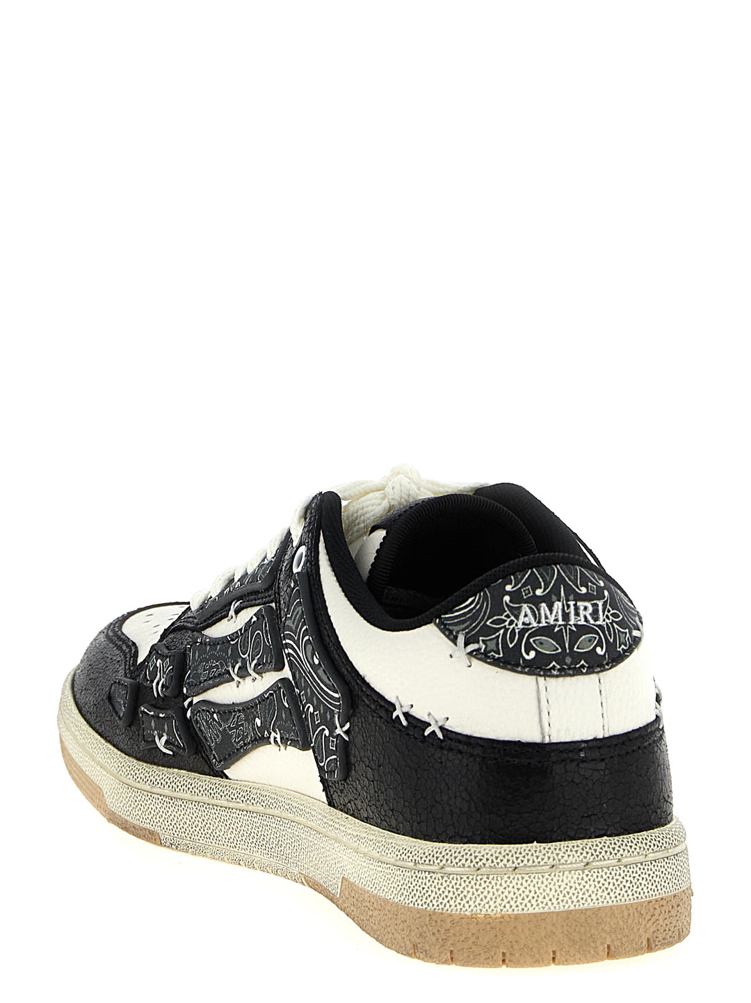 Amiri Bandana Skel Top Low Sneakers - Black | 989ebcca732d7ac47e9229c90a0fa3352a349ba5