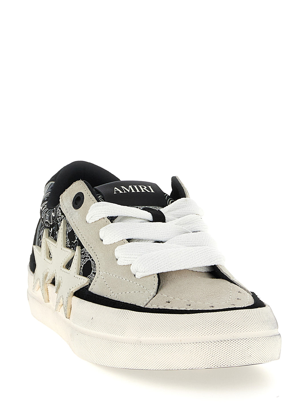 Amiri Bandana Sunset Skate Sneakers - White/Black | 2059dd613cac16e24195499d55da0b23671d0908