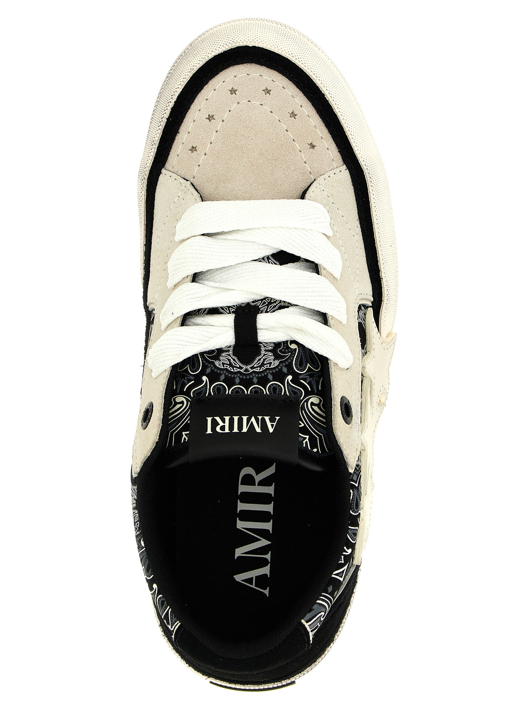 Amiri Bandana Sunset Skate Sneakers - White/Black | 0e808d16933f98aa2e3e5c3b679e59301c517ef6