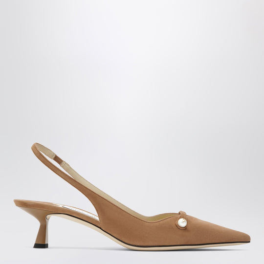 Amita 45 Slingbacks In Toffee Suede