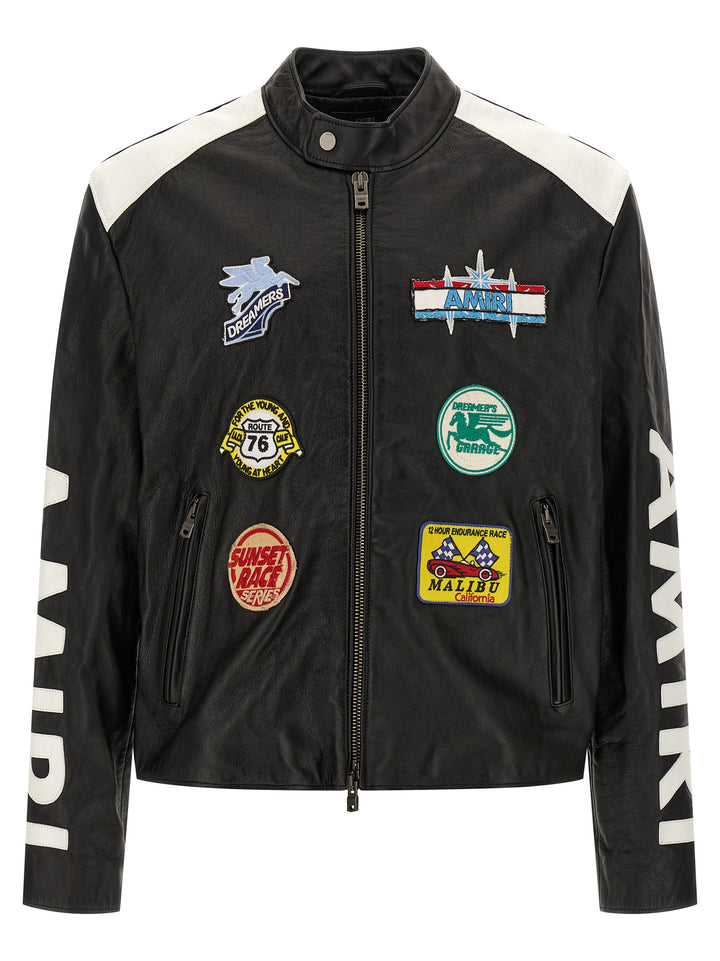 Amiri Amiri Patch Racer Puffer Jackets - Black | fae22e2e17f89e75506a10d440c16153458dcf93