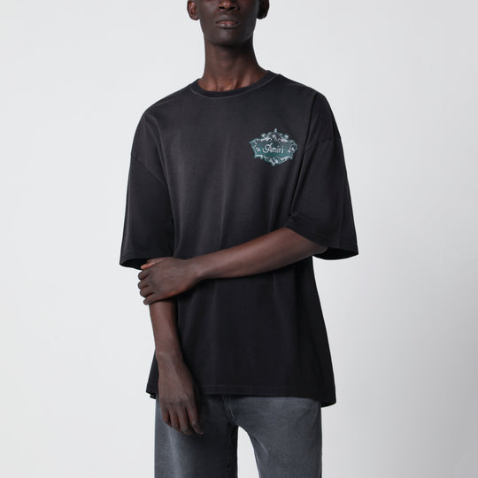Black Cotton T-Shirt With Logo