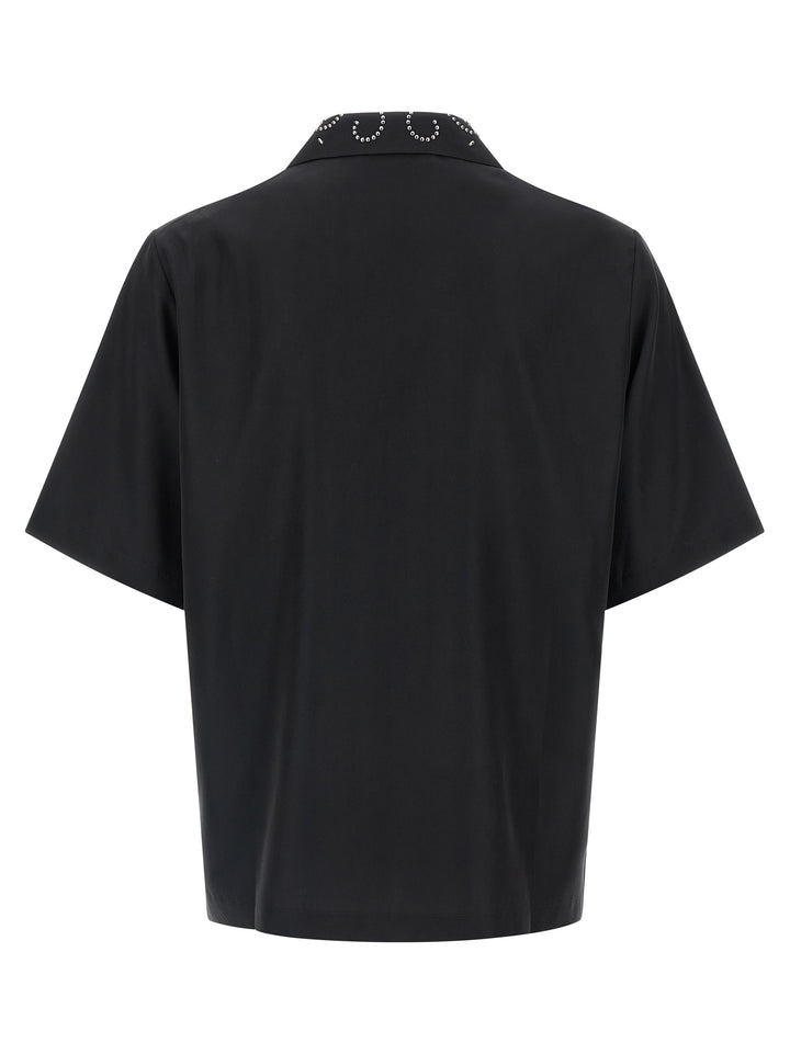 Amiri Amiri Stud Camp Shirt and Blouse - Black | 3964bccb90fa1d9808eebbfdb6d02e2bd0c94ad3