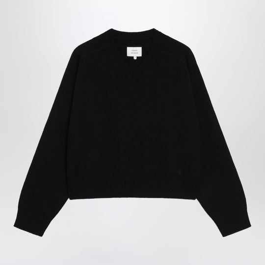Black Cashmere V-Neck Sweater