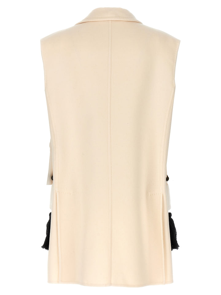 Max Mara Arco Gilet - White/Black | fdb5bfe2cfbf1bce80d4b07e0f3888cfe62600cf