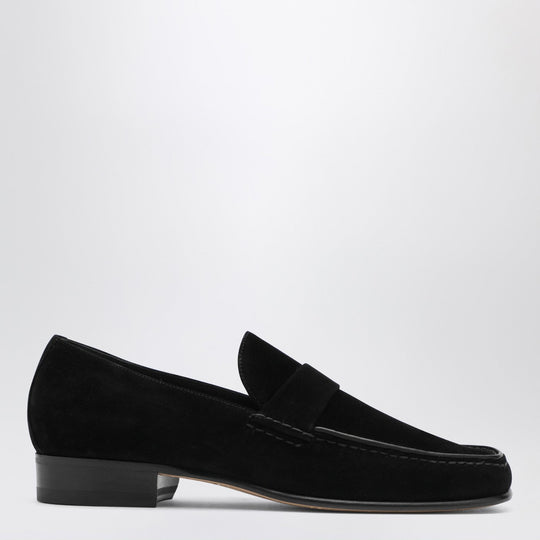 Loafer In Black Suede Leather