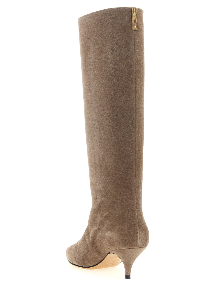 Fabiana Filippi High Suede Boots Boots and Ankle Boots - Beige | 3ffbf480738c379755e06624c33a55f601166320