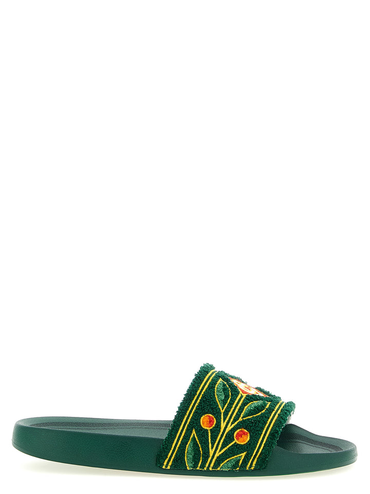 Casablanca Laurel Terry Sandals - Green | e536d6dc175509892b0552091213ed2c7a833d13