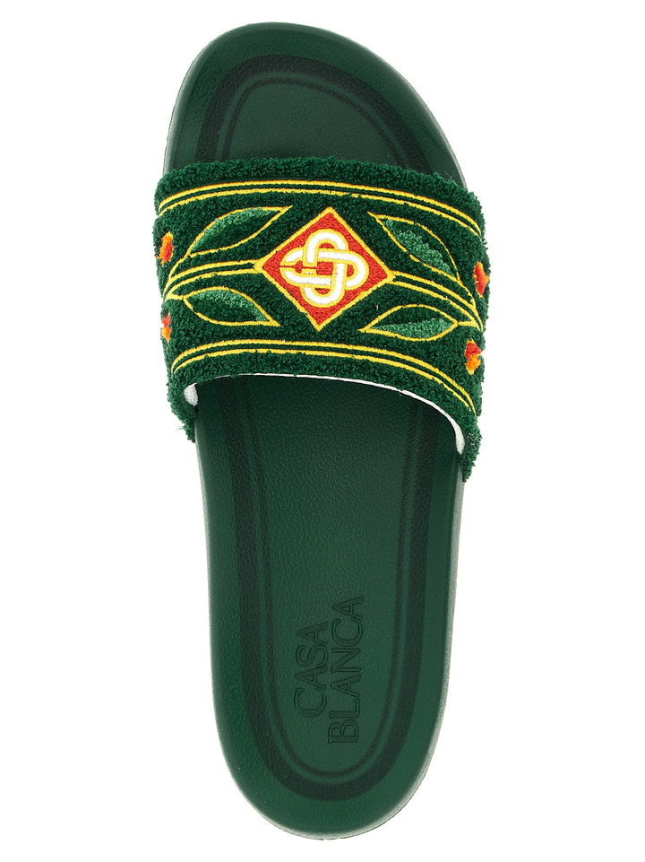 Casablanca Laurel Terry Sandals - Green | c78fa7b4b579825c59142294a15dafa505f357ab