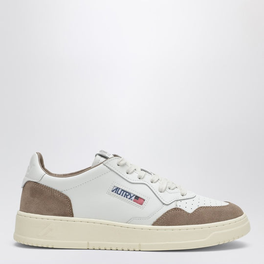 Medalist Low Sneaker In White Leather And Brown Suede