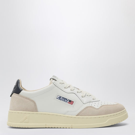Medalist White/Blue Leather Trainer