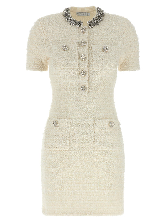 Knitted Dress Dresses White