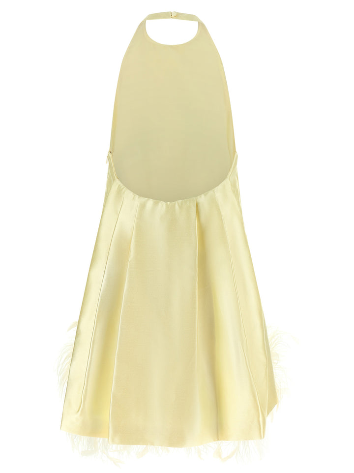 Self Portrait Feather Dress Dresses - Yellow | dfa490ebc1d91f1f0830e64ae4ab8f6a11a58ce3