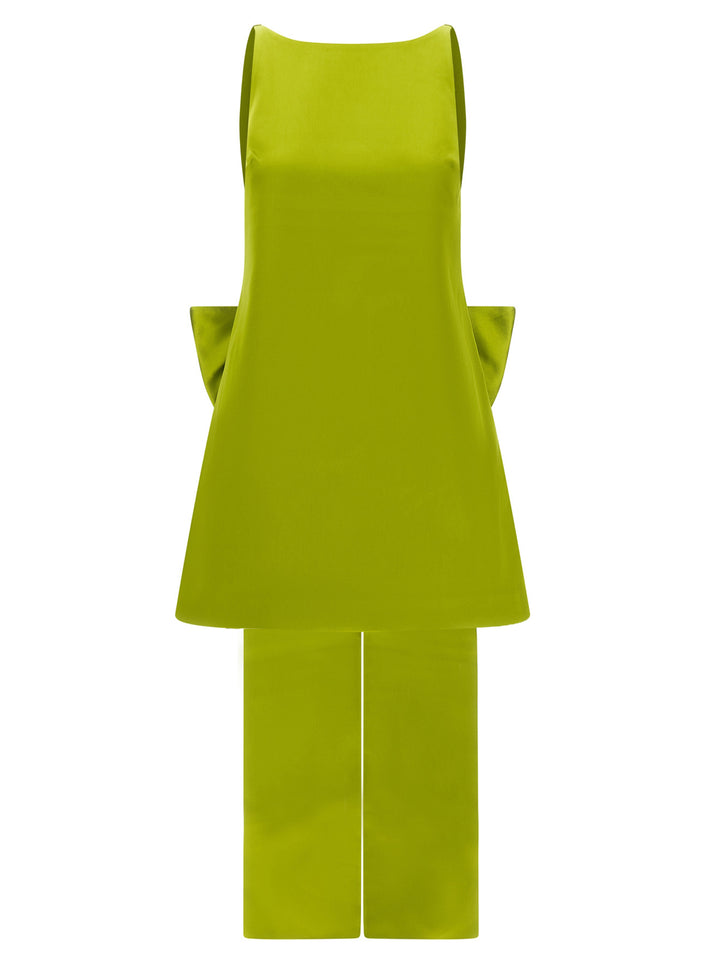 Self Portrait Maxi Bow Dress Dresses - Green | 3a9076fc39f2312e9413af8ea31eb8c093982b31