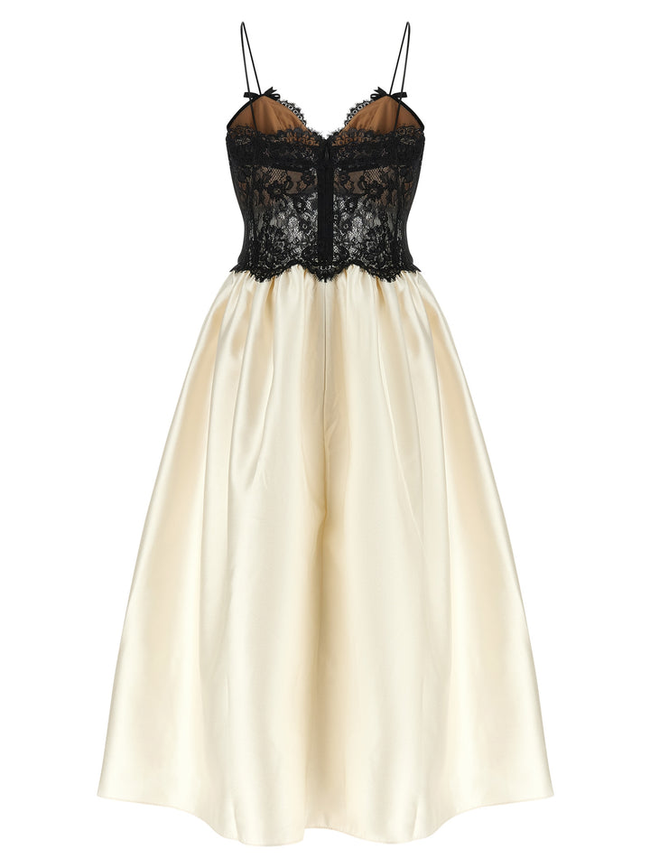 Self Portrait Dress With Bodice Dresses - White/Black | be0c05c1f398c44bab03860c01e9f28a51923bbf