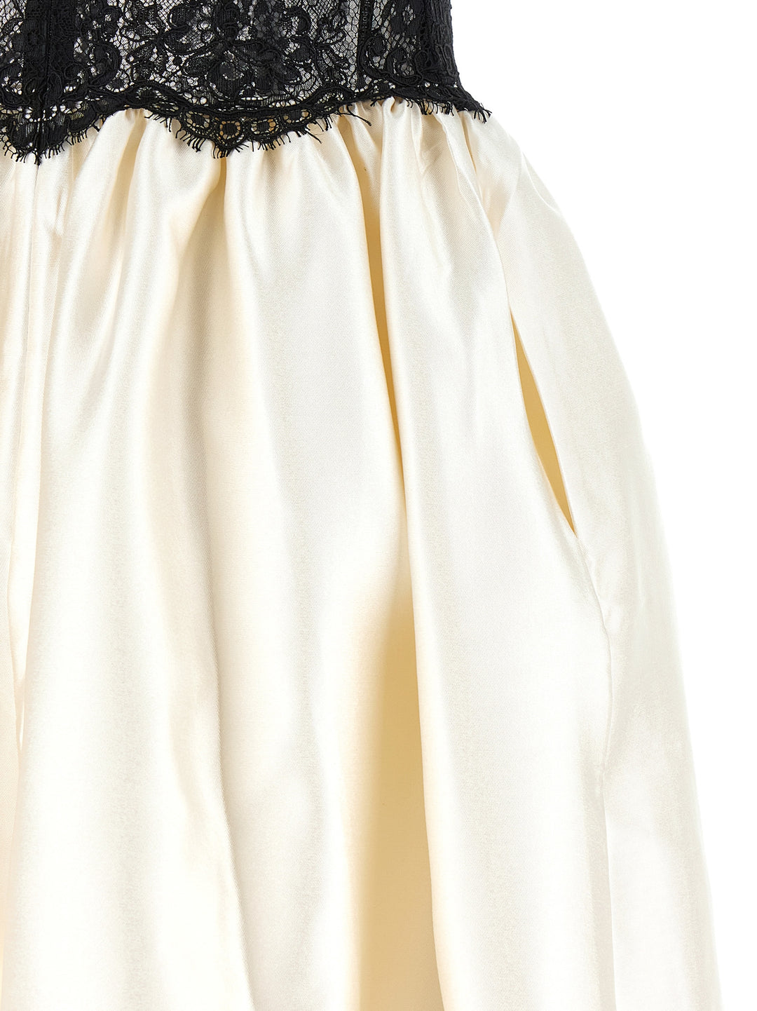 Self Portrait Dress With Bodice Dresses - White/Black | 628141b16c43bb9be342a951034c561a225d6889