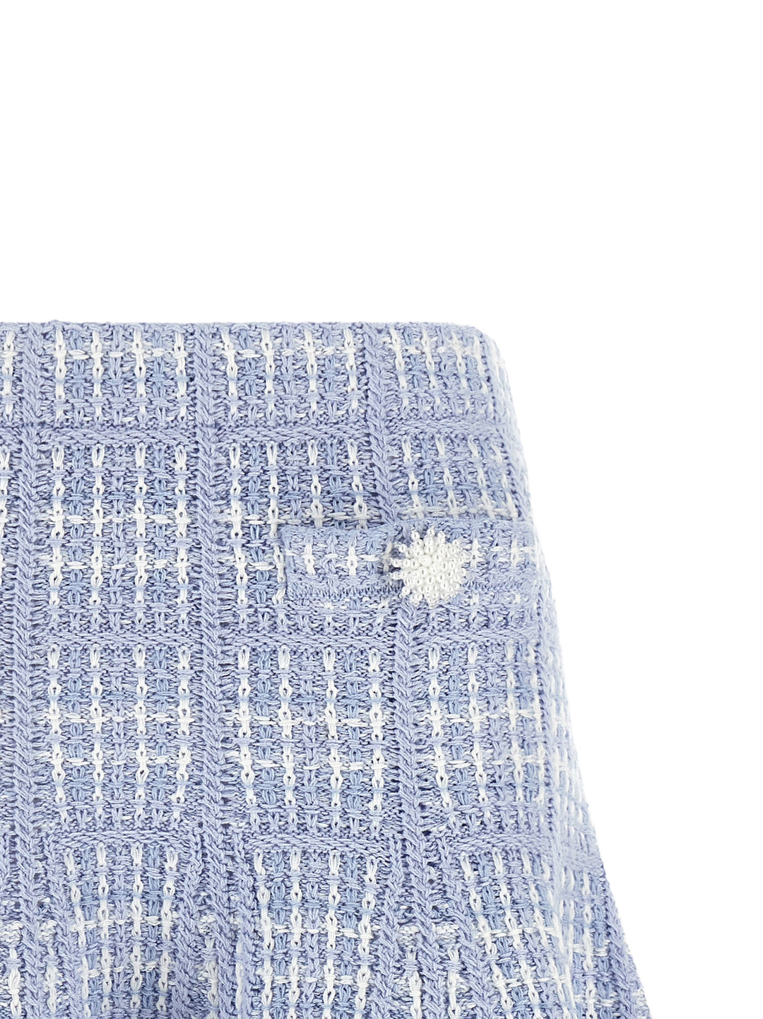 Self Portrait Check Knit Skirt Skirts - Blue | 46007fa6e57277783689718cf2b5ab33b382136f